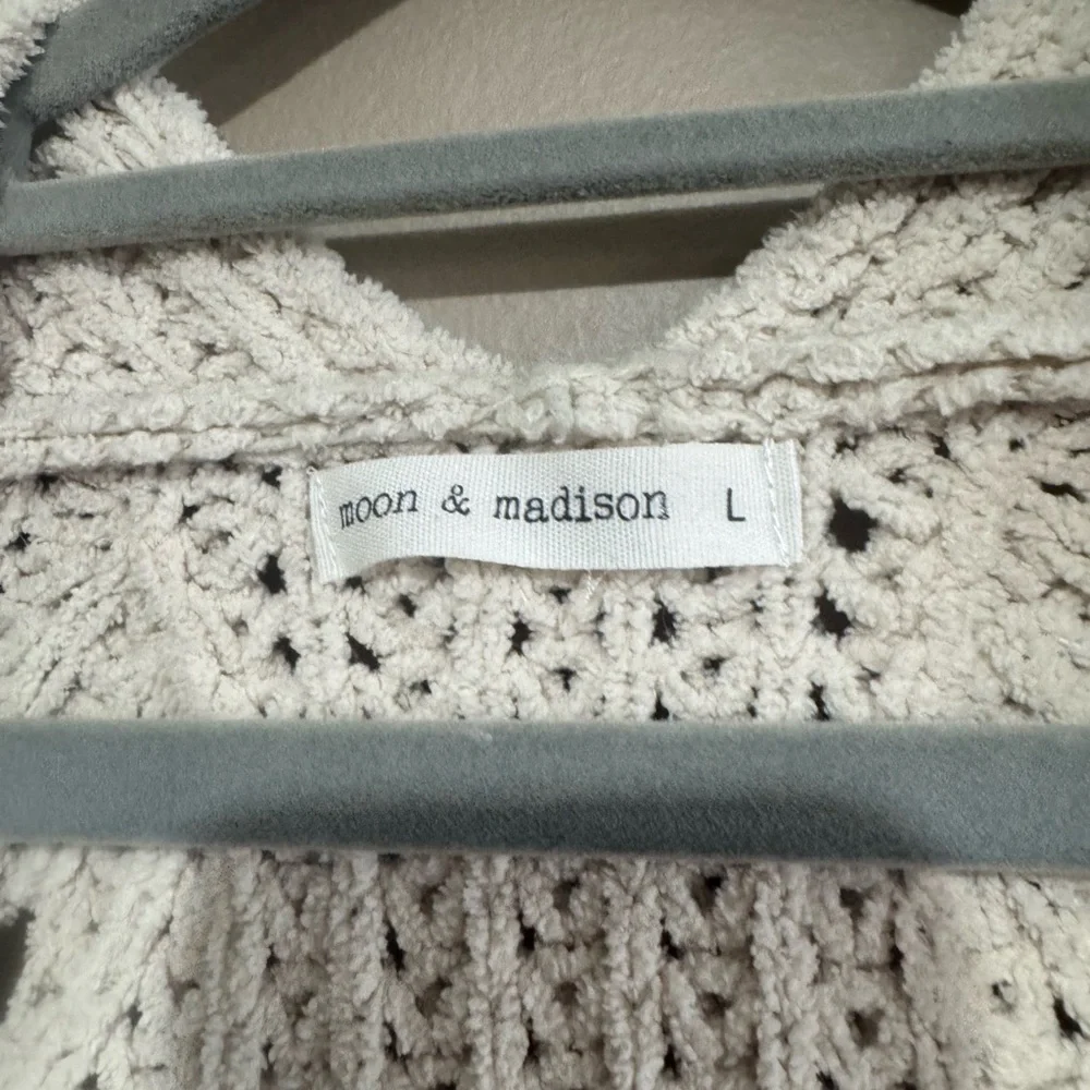 moon & madison Cream Open-Knit Cardigan - Picture 3 of 3